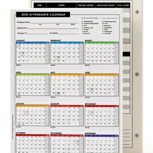 Attendance Calendar Card Superfine Printing Office Forms-0