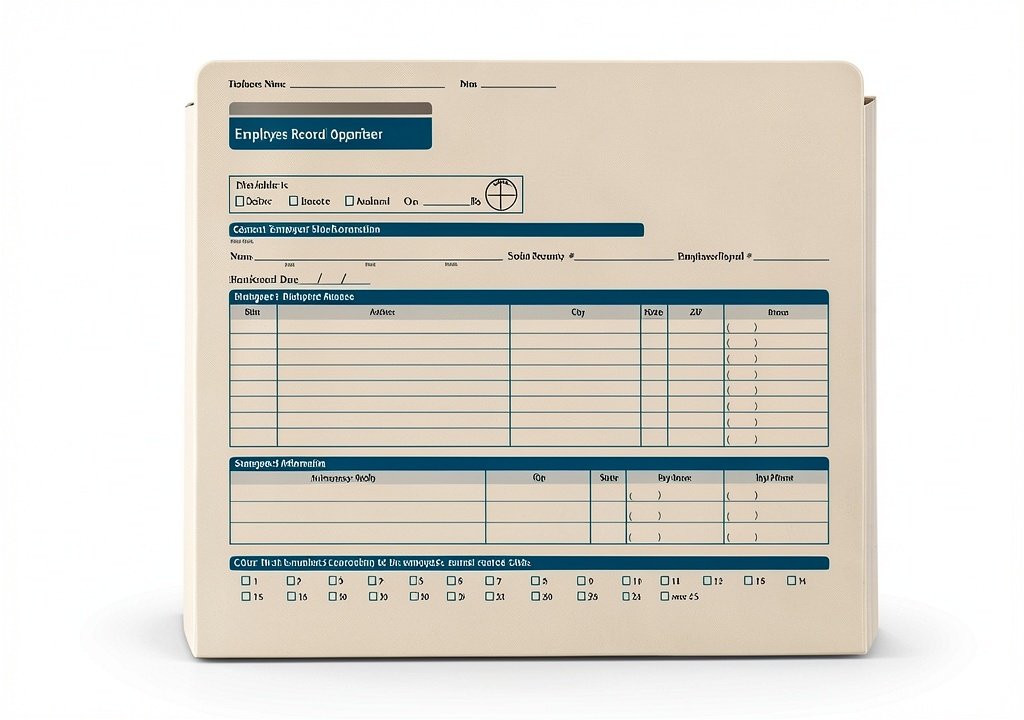 ComplyRight Employee Record Folder on an office desk