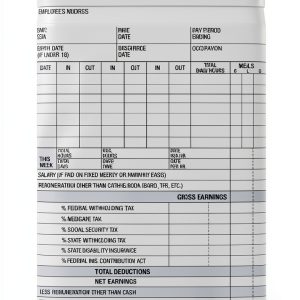 Adams Payroll Record Book Carbonless Forms L Shape-0