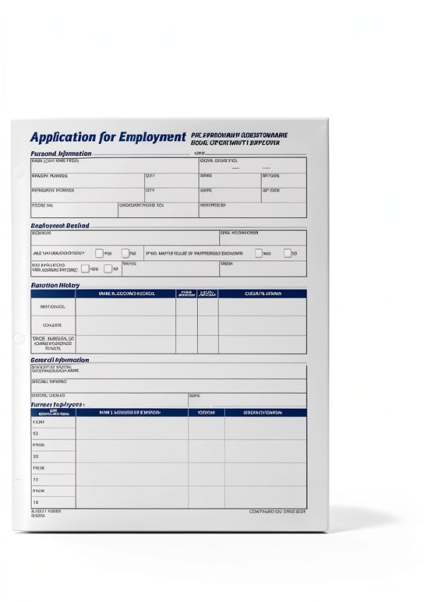Tops Personnel Forms Employment History References Education-3