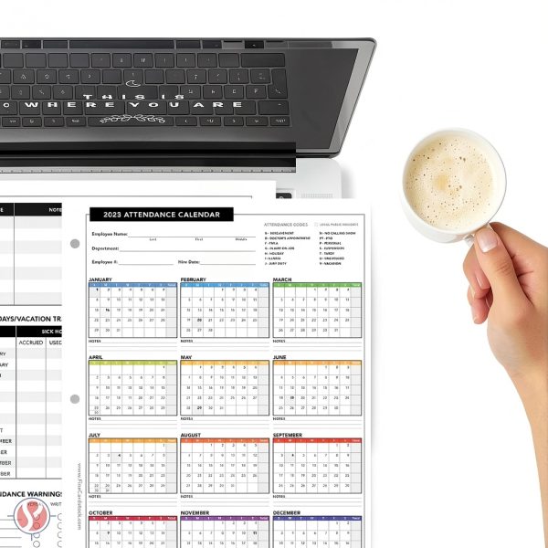 Attendance Calendar Card Superfine Printing Office Personnel-3