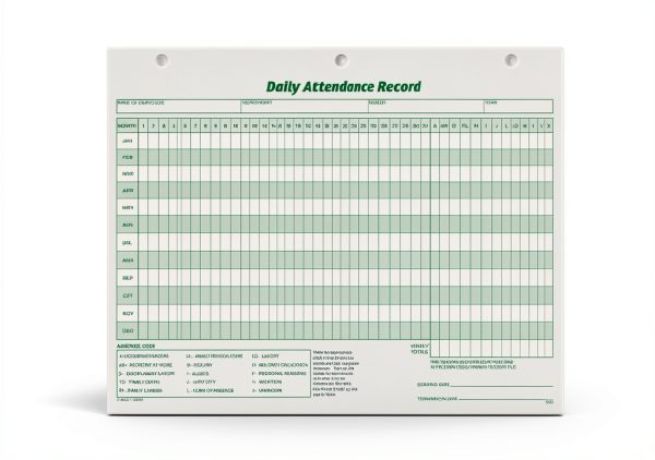 Tops Personnel Forms Green White Office Payroll Tracking-2