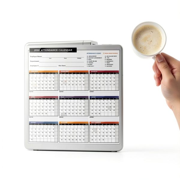 S Superfine Printing Attendance Calendar Card Letter Size-3