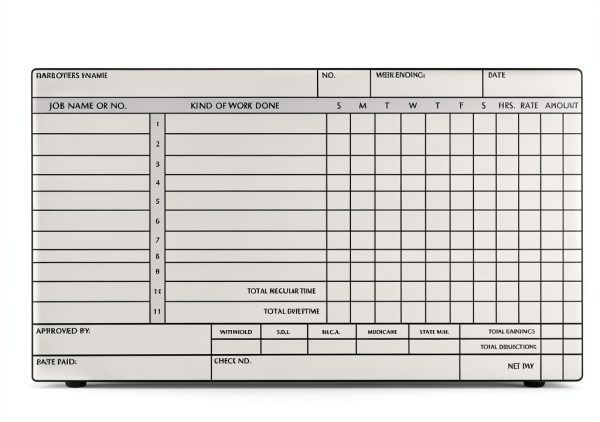 Rediform Timekeeping Book Weekly Employee Records Office-0