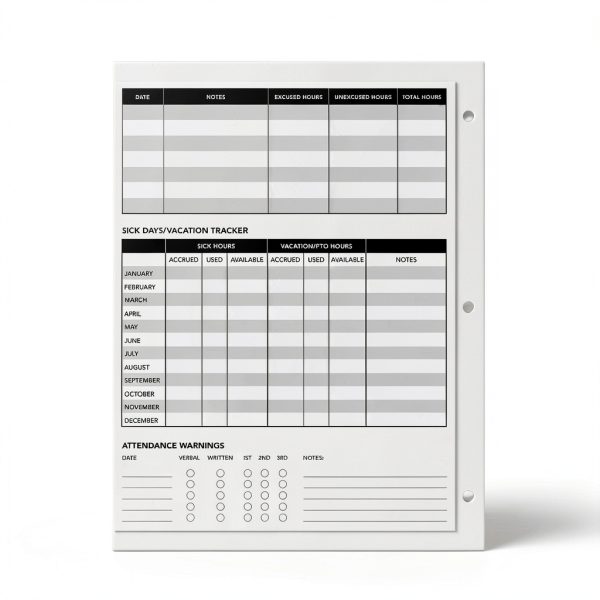 Attendance Calendar Card Superfine Printing Office Forms-5