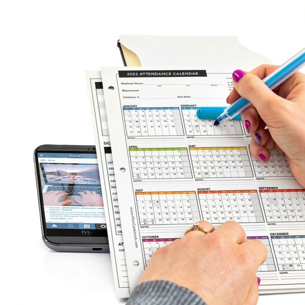 Attendance Calendar Card Superfine Printing Office Personnel-2