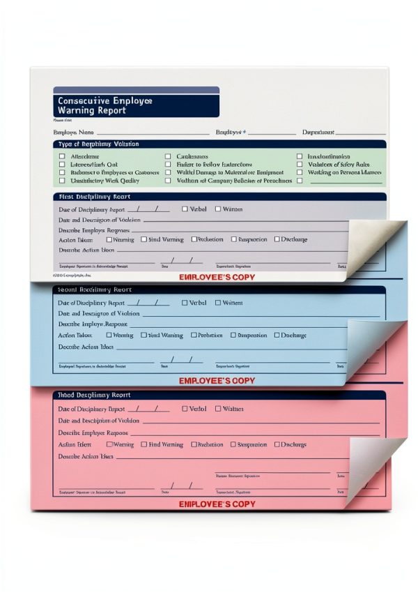 ComplyRight Employee Warning Forms 50 Pack Carbonless Paper-1