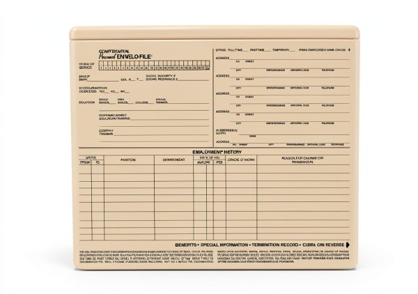 Generic Employee Envelo-File Gummed Closure Personnel Forms-0