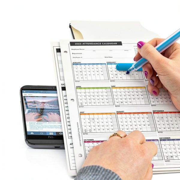 Attendance Calendar Card Superfine Printing Office Forms-2