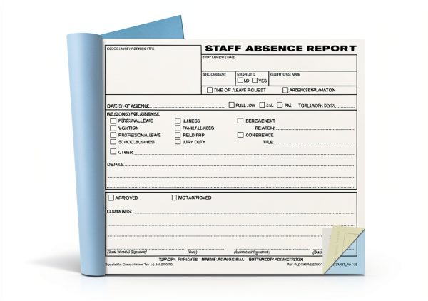 Cherry Printers Staff Absence Form ABS Material Personnel-1