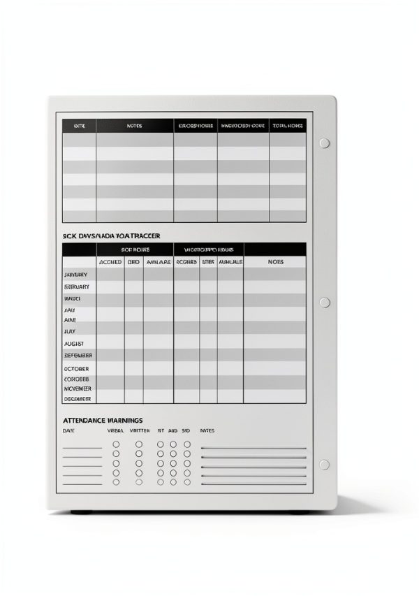 S Superfine Printing Attendance Calendar Card Letter Size-5