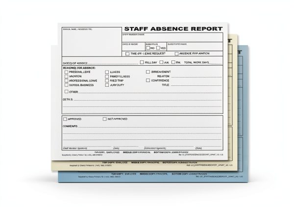 Cherry Printers Staff Absence Form ABS Material Personnel-2