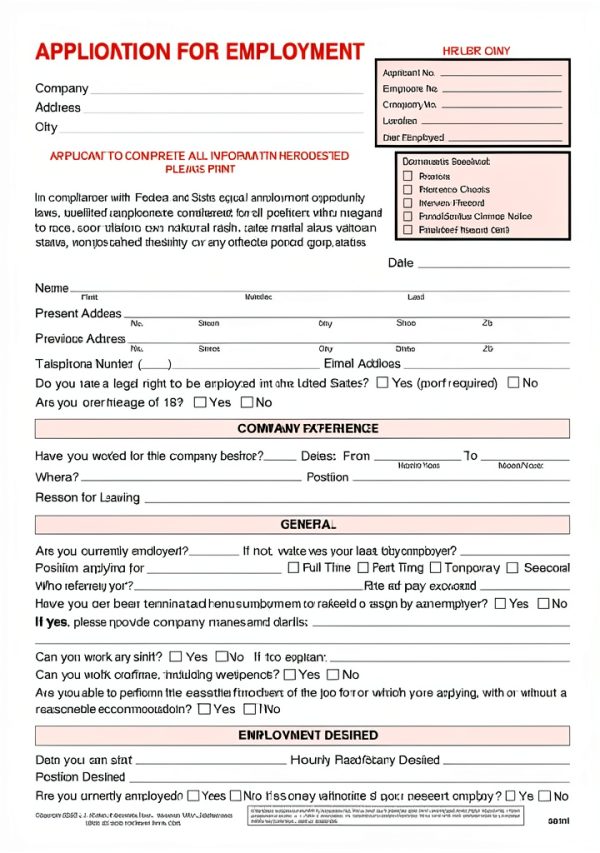 J J Keller Job Application Forms 25 Pack Paper Personnel-0