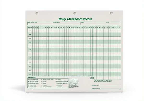 Tops Personnel Forms Green White Office Payroll Tracking-0
