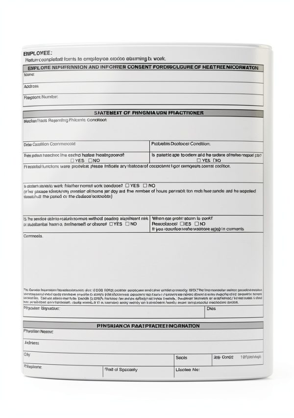 J J Keller Fitness to Return to Duty Form 75 Pack Paper-1