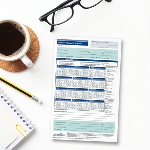 ComplyRight Time Off Request Calendar HR Forms 50 Pack-6