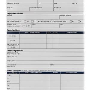 Tops Personnel Forms Employment History References Education-0