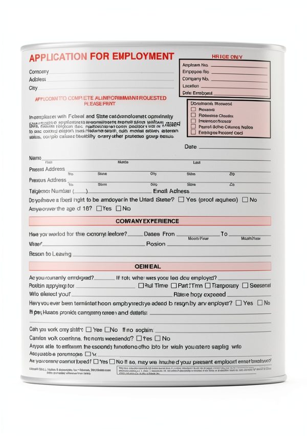 J J Keller Job Application Forms 25 Pack Paper Personnel-1