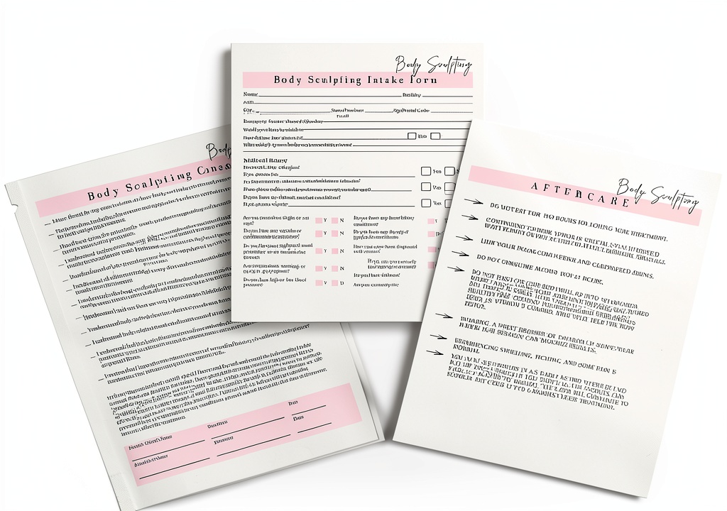 Lashicorn forms set displayed on a professional desk