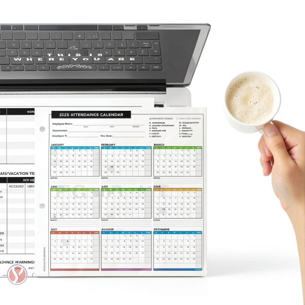Attendance Calendar Card Superfine Printing Office Forms-3