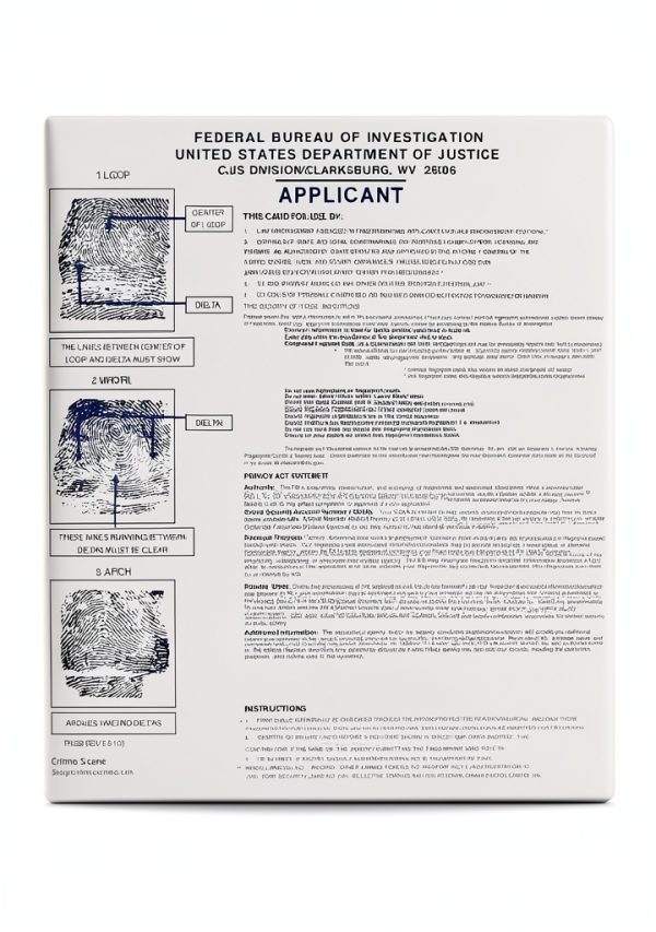 FBI Personnel Forms 10 Pack Standard Cards Blue Ink-1