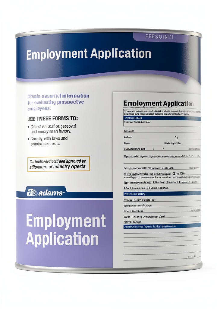 'Adams HR104 personnel forms displayed on office desk'