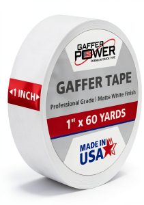 Gaffer Tape 1 Inch 60 Yards White Gaffer Power Heavy Duty No Residue-0