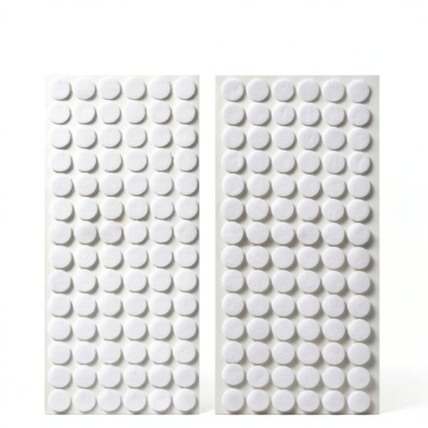 JUMINIZ Adhesive Dots 0.59 Inch White Nylon Circle Fasteners Pack of 2-3