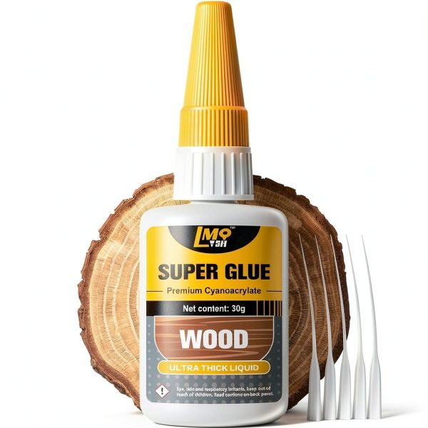 LMQ LASH Wood Glue 2oz Thick Fast Drying Waterproof Cyanoacrylate-0