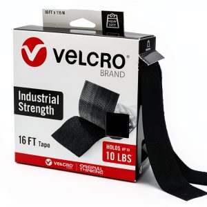 Velcro Industrial Strength Hook and Loop Tape 12ft Black Roll-0