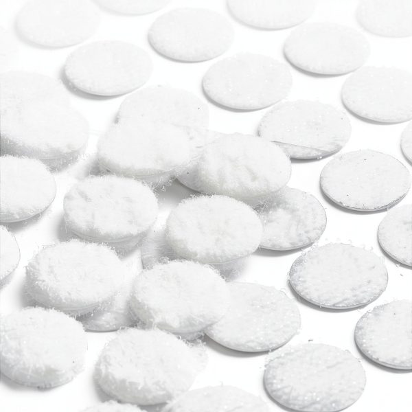 JUMINIZ Adhesive Dots 0.59 Inch White Nylon Circle Fasteners Pack of 2-1