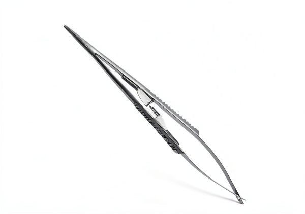 ARTMAN Instruments Castroviejo Needle Holder 5.5 Inches Straight with Lock – Precision Dental & Surgical Micro Suturing Instrument, Stainless Steel-2