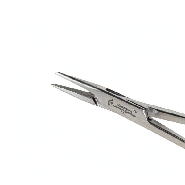 Serrated Mayo Hegar Needle Holder 5.5" WSI Gold Rings Stainless Steel-2