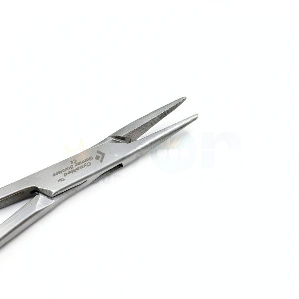 Serrated Mayo Hegar Needle Holder 5.5" WSI Gold Rings Stainless Steel-1