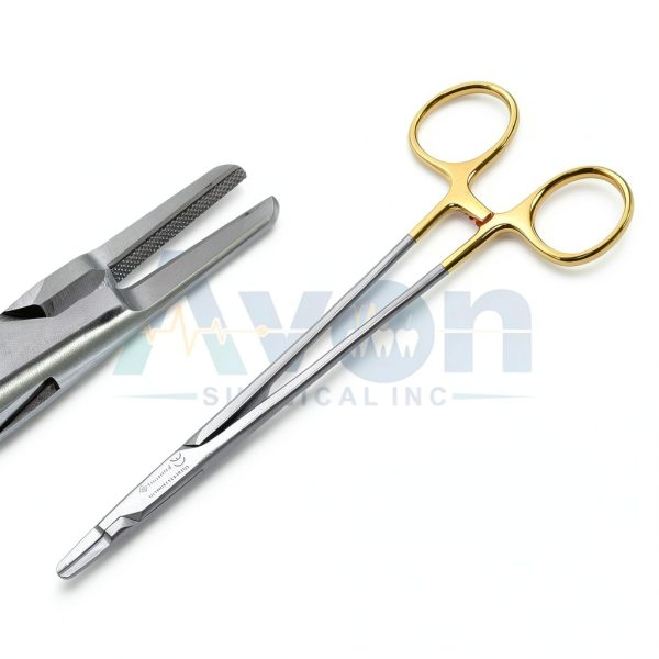 Tungsten Carbide Ryder Needle Holder WSI 6in/7in Gold Handle Steel-3