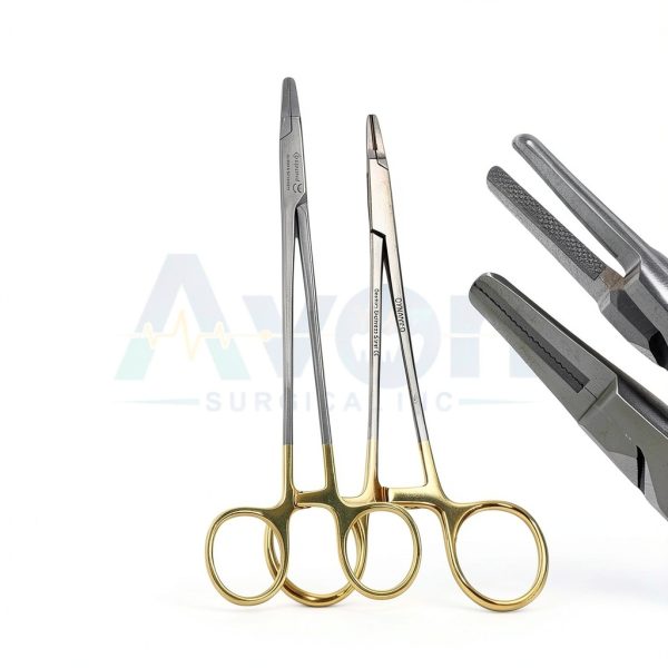 Tungsten Carbide Ryder Needle Holder WSI 6in/7in Gold Handle Steel-8