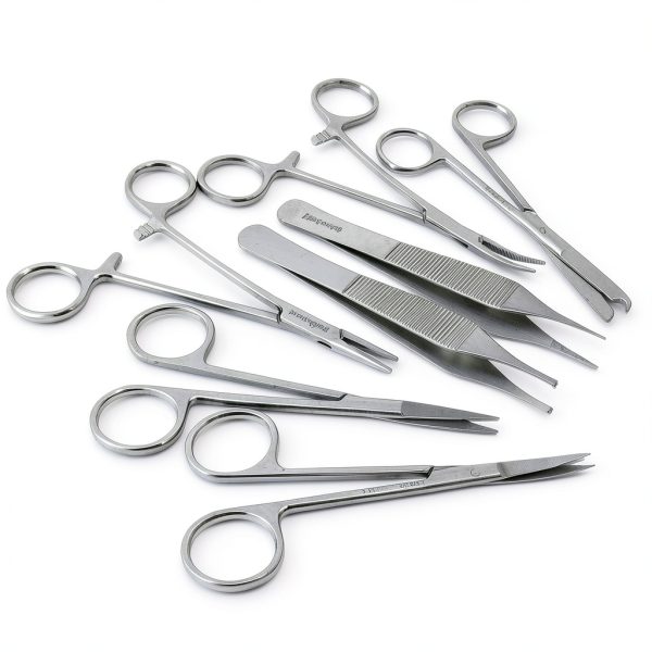 Scissors Forceps Needle Holder Set 7‑Piece Stainless Steel A2ZSCILAB-6