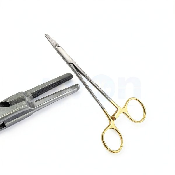 Tungsten Carbide Ryder Needle Holder WSI 6in/7in Gold Handle Steel-1