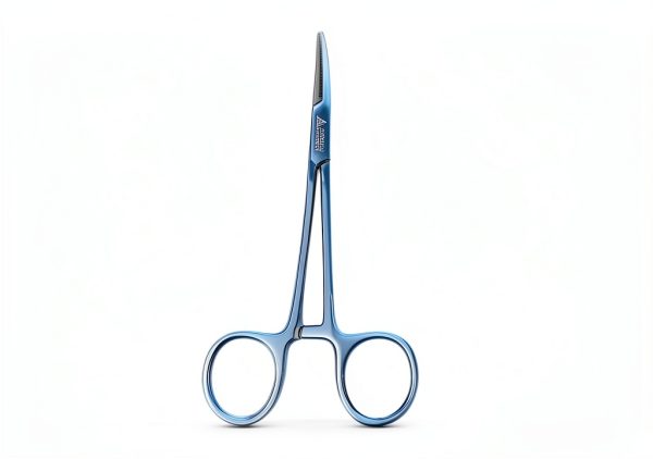 ARTMAN INSTRUMENTS Artery Forceps Set of 2 Curved & Straight 5 inches Blue Plasma Mosquitoes Precision Kelly Hemostats for Nurses, Fishing Forceps, Fly Tying, Crafts and Hobby Forceps Clamps-3