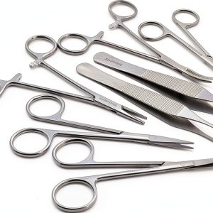 Scissors Forceps Needle Holder Set 7‑Piece Stainless Steel A2ZSCILAB-0