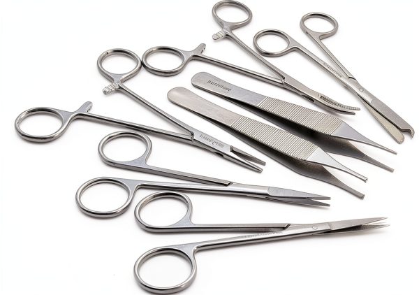 Scissors Forceps Needle Holder Set 7‑Piece Stainless Steel A2ZSCILAB-0