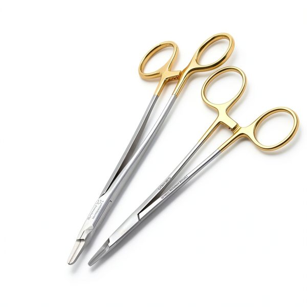 Tungsten Carbide Ryder Needle Holder WSI 6in/7in Gold Handle Steel-5