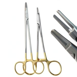 Tungsten Carbide Ryder Needle Holder WSI 6in/7in Gold Handle Steel-0
