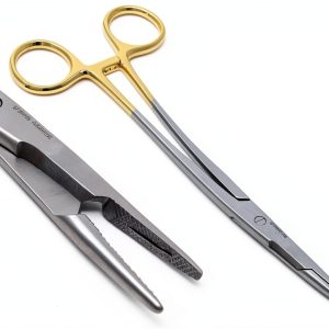Gold Handle Needle Holder 5.5in by Olsen Hegar Stainless Steel-0